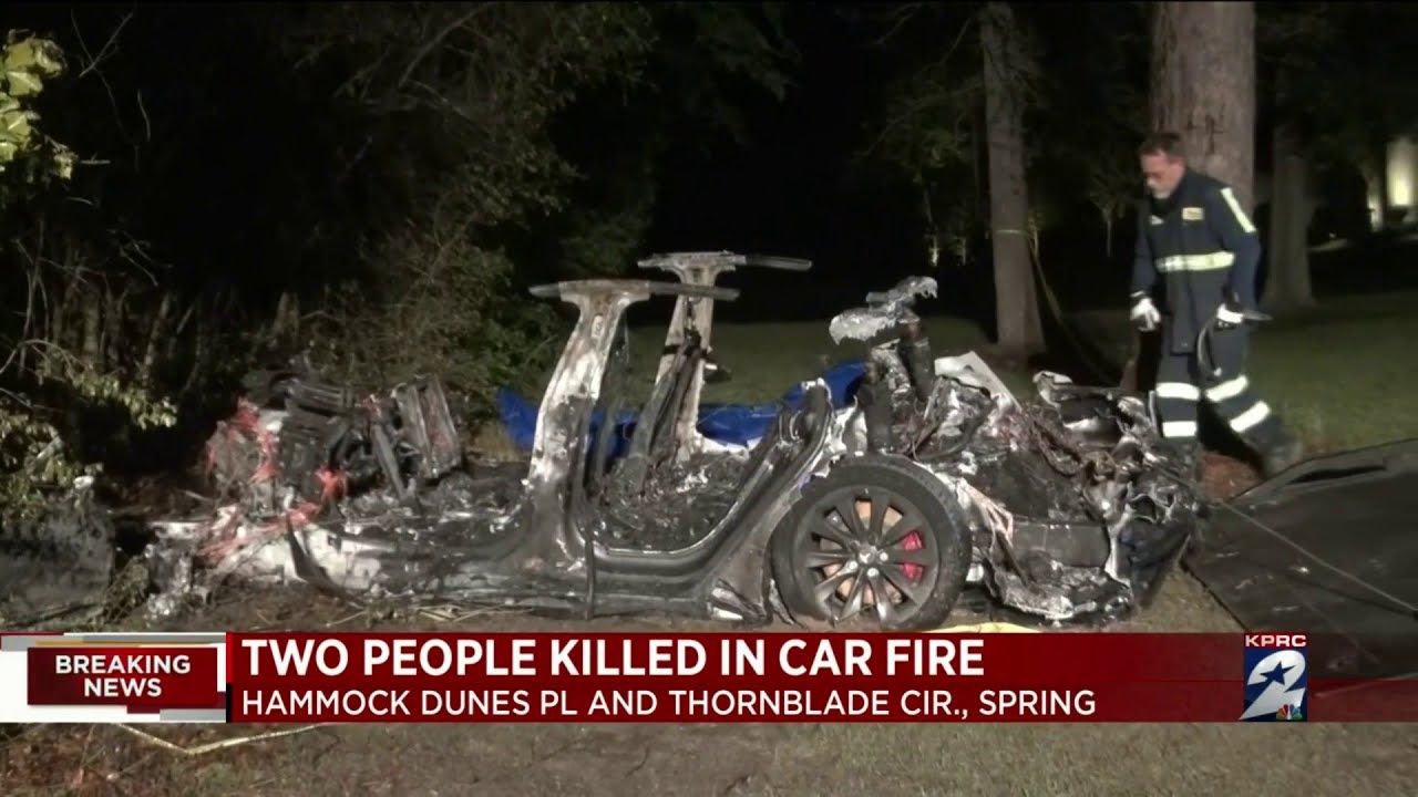 2 men killed in Tesla car fire in Spring