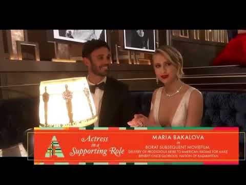 OSCARS 2021 Brad Pitt Announce Maria Bakalova