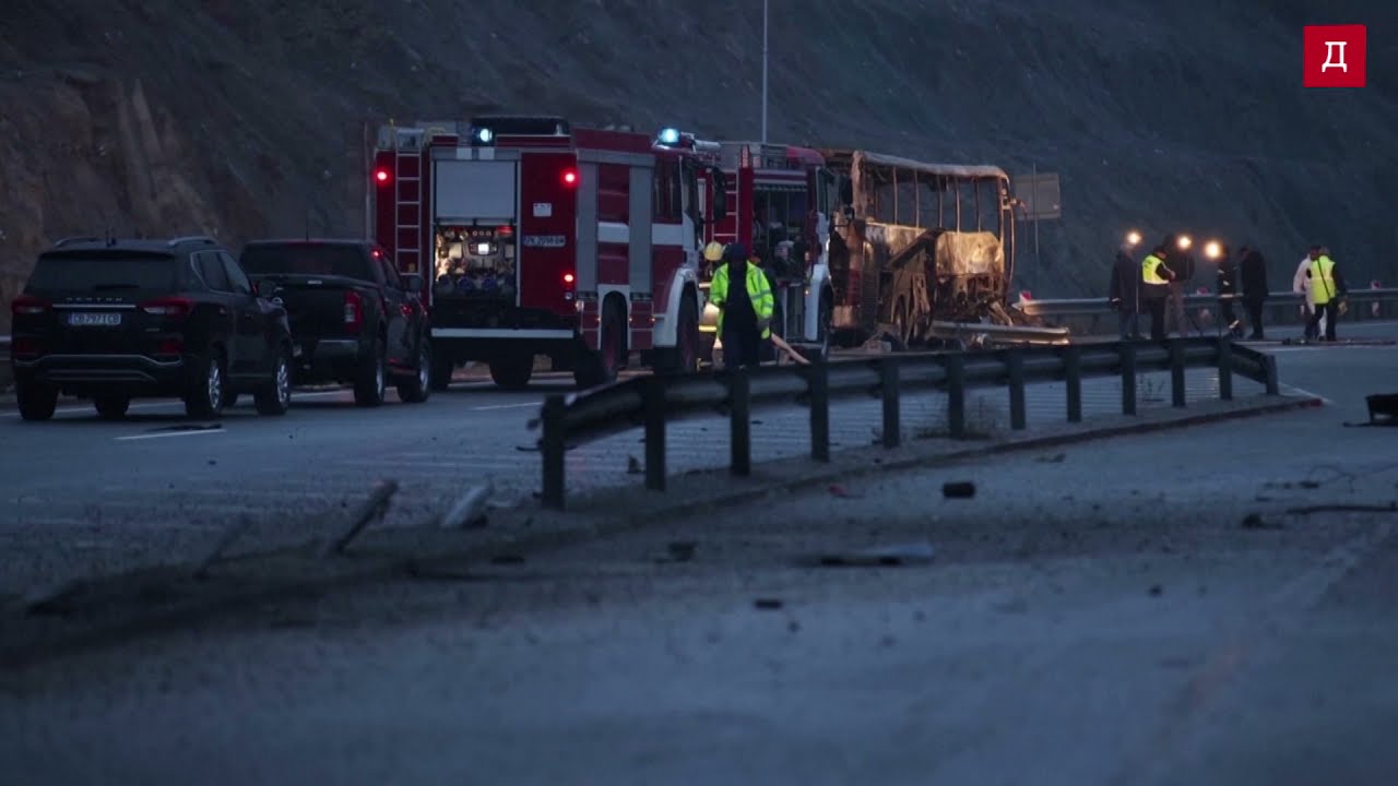Македонски автобус се запали на магистрала "Струма", 46 души загинаха