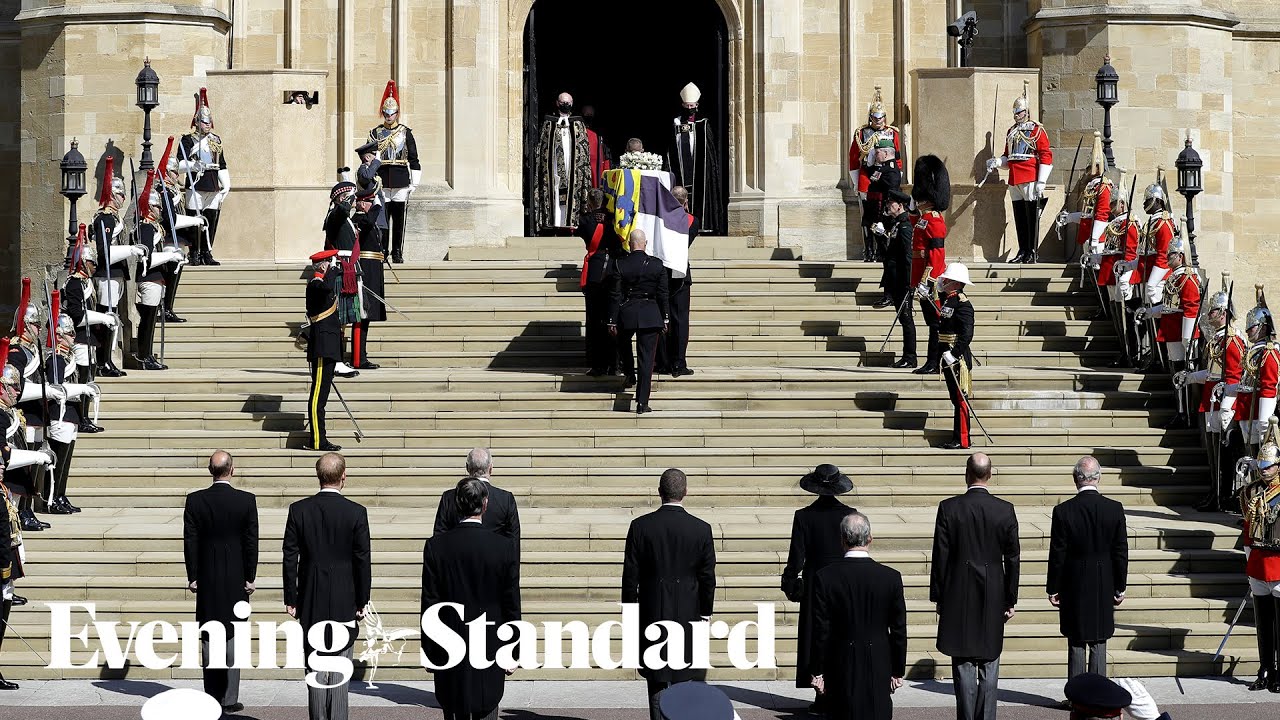 Prince Philip funeral: The Queen and senior royals fall silent in memory of Duke of Edinburgh